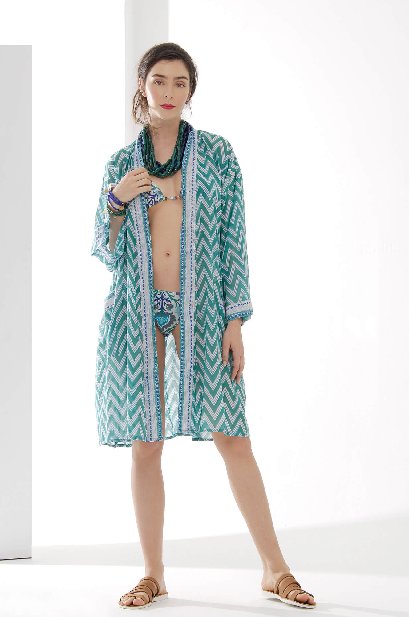 éxito patrimonio Una herramienta central que juega un papel importante. Short Kimono – Turquoise